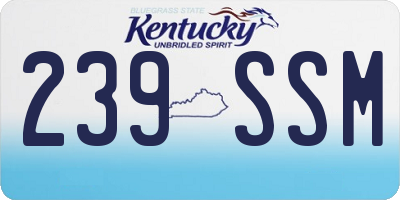 KY license plate 239SSM