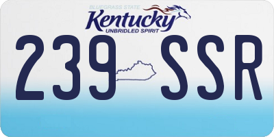 KY license plate 239SSR