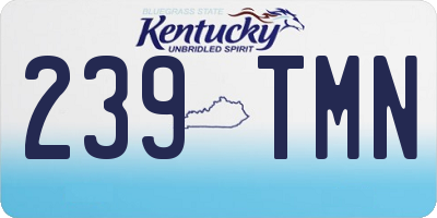 KY license plate 239TMN