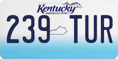 KY license plate 239TUR