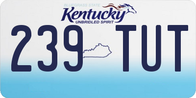 KY license plate 239TUT