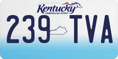 KY license plate 239TVA