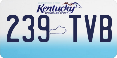 KY license plate 239TVB