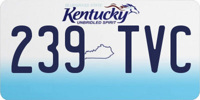 KY license plate 239TVC