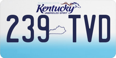 KY license plate 239TVD