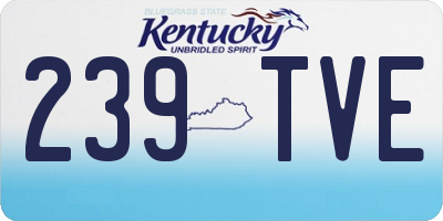 KY license plate 239TVE