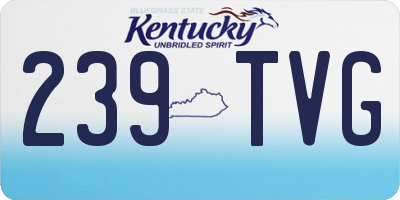KY license plate 239TVG