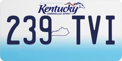 KY license plate 239TVI