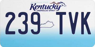 KY license plate 239TVK