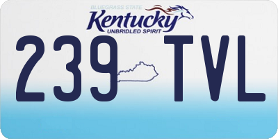 KY license plate 239TVL