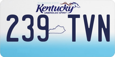 KY license plate 239TVN