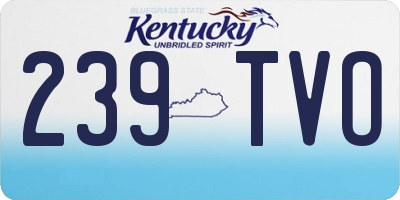 KY license plate 239TVO