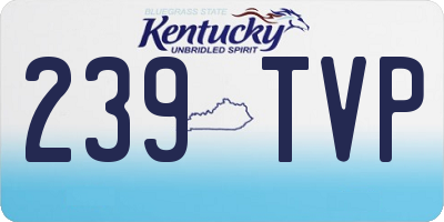 KY license plate 239TVP