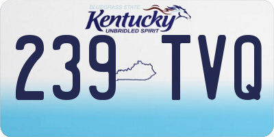 KY license plate 239TVQ