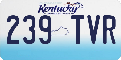 KY license plate 239TVR