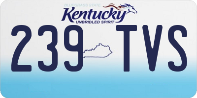 KY license plate 239TVS
