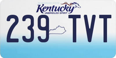KY license plate 239TVT