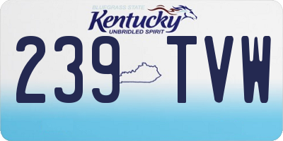 KY license plate 239TVW