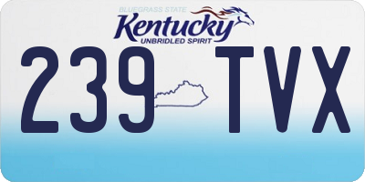 KY license plate 239TVX