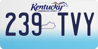 KY license plate 239TVY