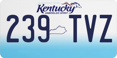 KY license plate 239TVZ