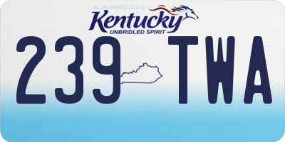 KY license plate 239TWA