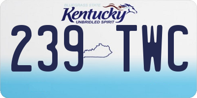 KY license plate 239TWC