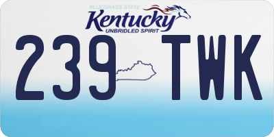 KY license plate 239TWK