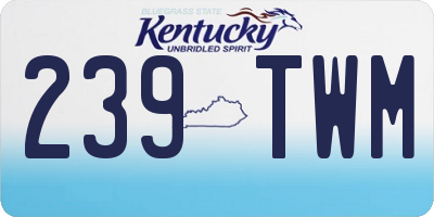 KY license plate 239TWM