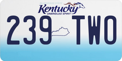 KY license plate 239TWO