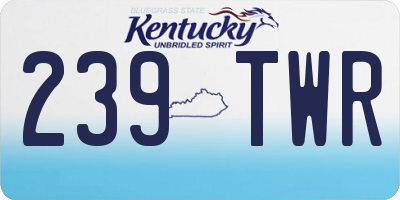 KY license plate 239TWR