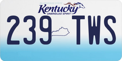 KY license plate 239TWS