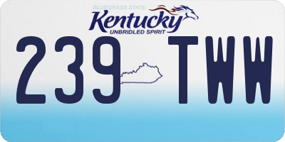 KY license plate 239TWW