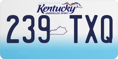 KY license plate 239TXQ