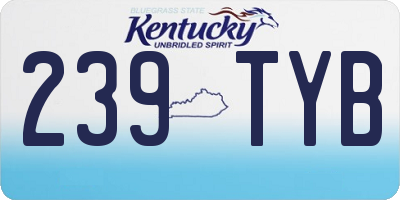 KY license plate 239TYB