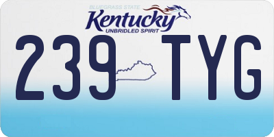 KY license plate 239TYG