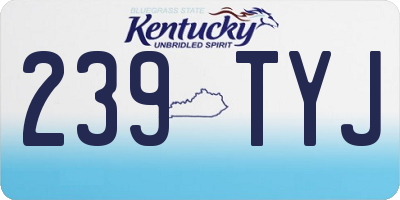 KY license plate 239TYJ