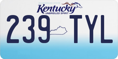 KY license plate 239TYL
