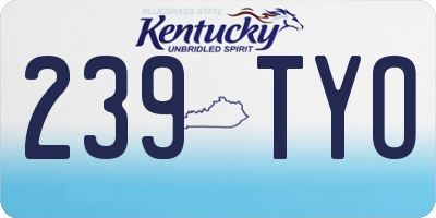 KY license plate 239TYO