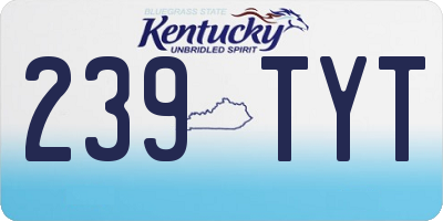 KY license plate 239TYT