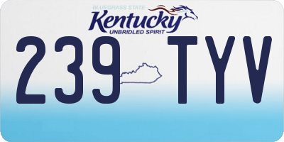 KY license plate 239TYV
