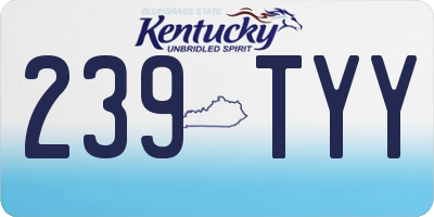 KY license plate 239TYY