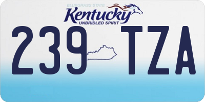 KY license plate 239TZA