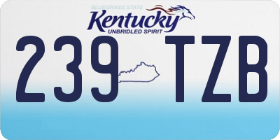 KY license plate 239TZB