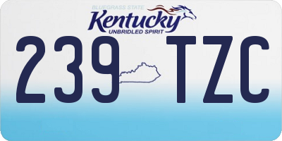 KY license plate 239TZC
