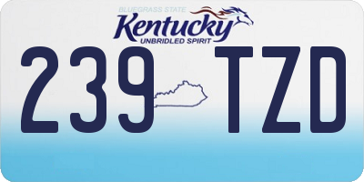 KY license plate 239TZD