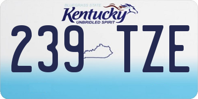 KY license plate 239TZE