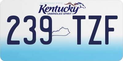 KY license plate 239TZF