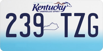 KY license plate 239TZG