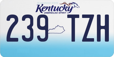 KY license plate 239TZH